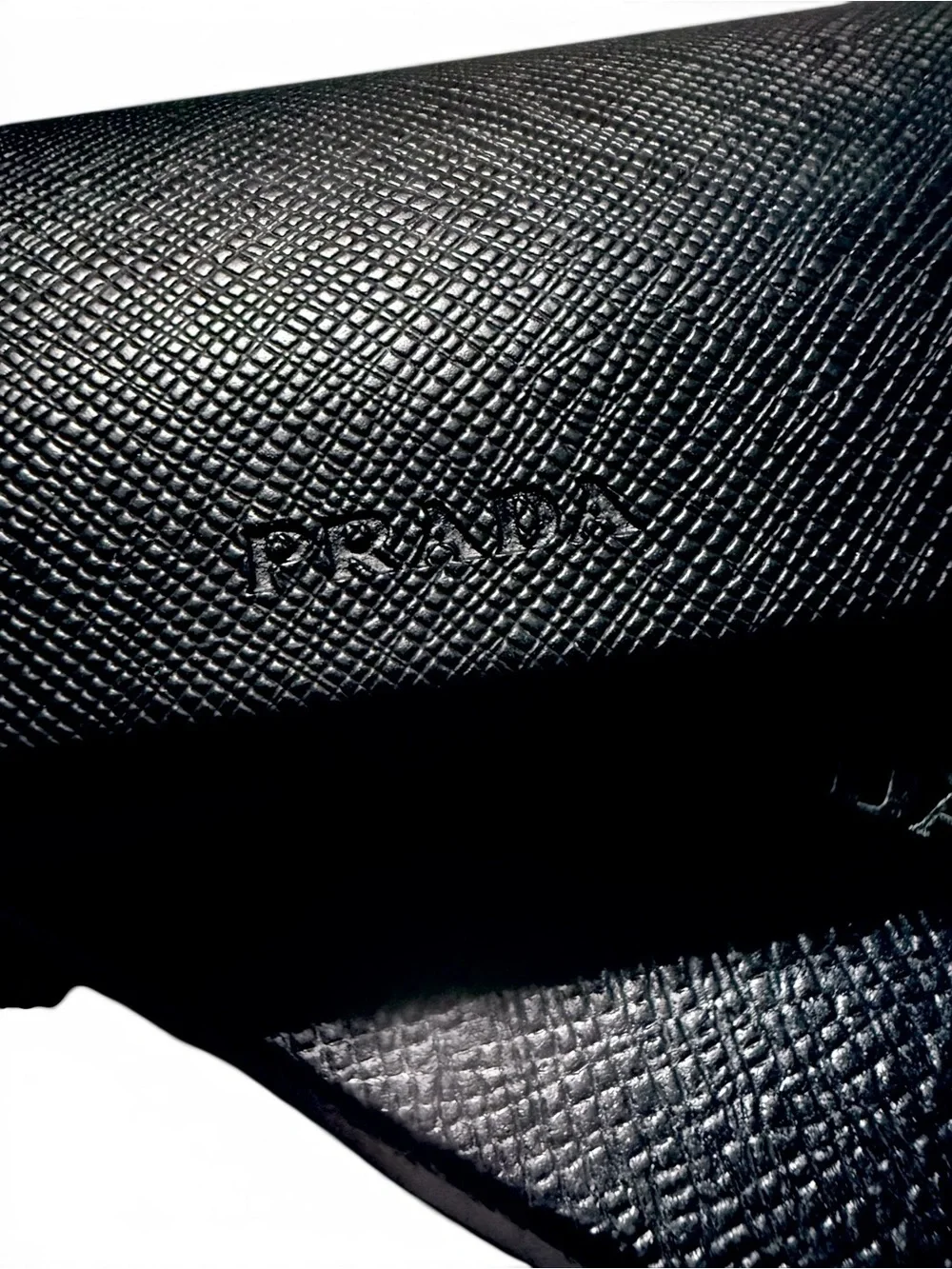 Prada Saffiano Leather Eyeglasses Sunglasses Case with Box & Unopened Cloth